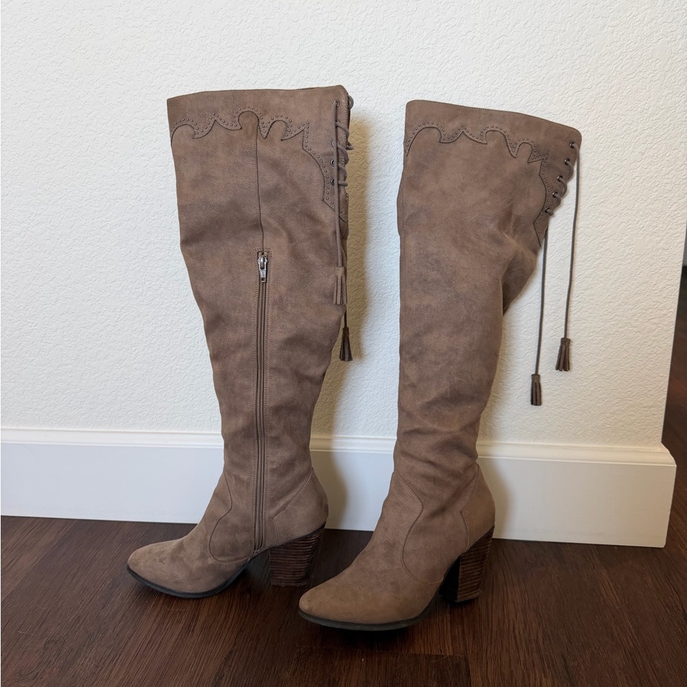 Brown Over-the-Knee Boots
